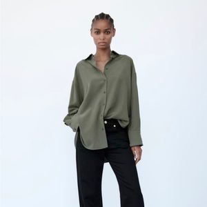 Zara Oversized Button Up Shirt - XS